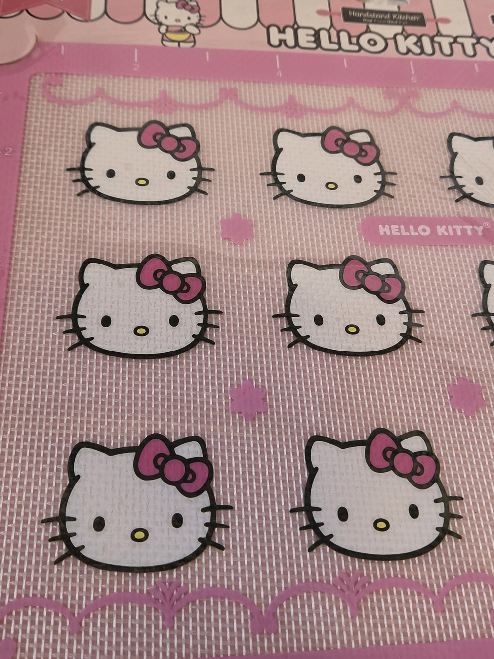 Hello Kitty Pink Silicone Baking Mat with Hello Kitty Character Pattern - Picture 3 of 4